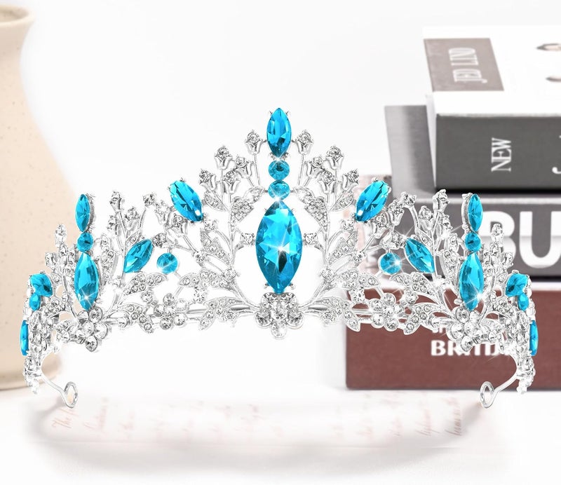 TAROSE Crowns for Women, Queen Crystal Gold Silver Tiaras with White Rhinestone and Combs, Goddess Crown for Wedding Bride Birthday Princess Bridal Shower Hair Accessories for Women - Image 3
